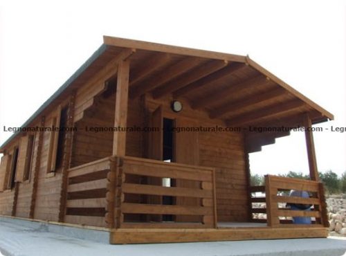 Trilocale grande il bungalow in legno blockhaus per campeggi