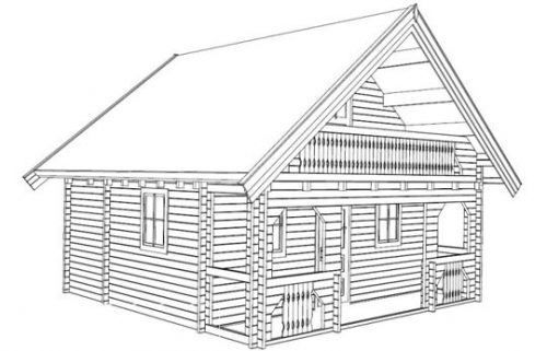 Sambuca la casa in legno blockhaus su due livelli | Legnonaturale.COM