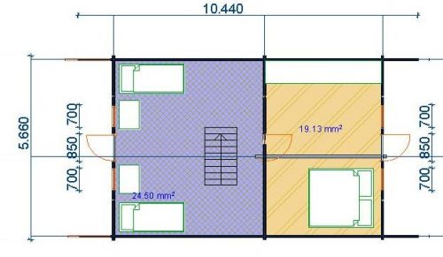 Simeto das komfortable Blockhaus Holzhaus | Legnonaturale.COM